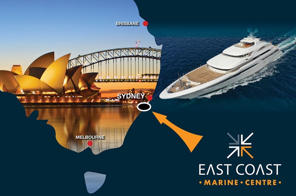 East Coast Marine Centre location on Australia's eastern seaboard